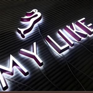 Custom acrylic signs with led for business