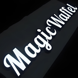 Custom stainless steel signs for business led sign with light