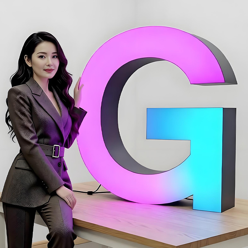RGB Channel Letters, Custom lighted signs for business