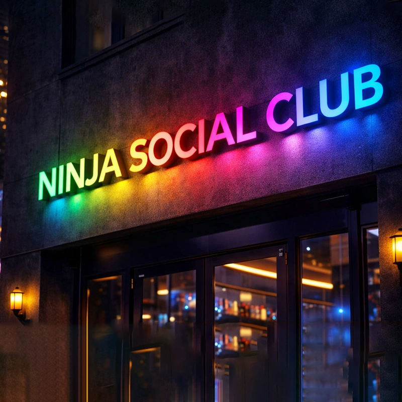 Custom RGB Led Sign for business