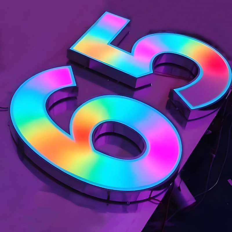 Led lighted sign letters, RGB led signs for store front