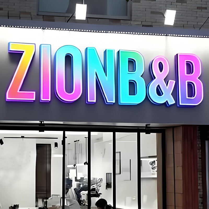 custom RGB Led 3d signs for business store