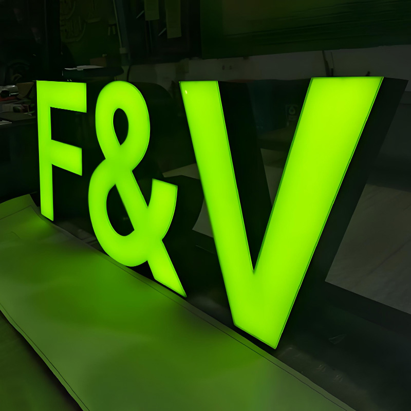 Custom trimless led signs for business shop