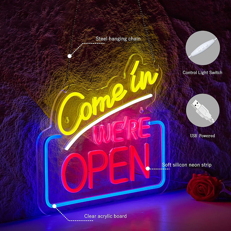 Business open sign, Custom Open Neon sign - Image 4