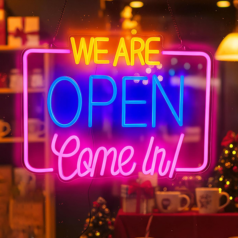 Custom open led neon sign for business